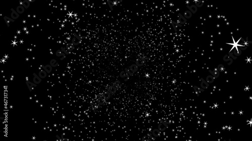 starry sky background. white stars on a black background. new year background 2022 © zozo