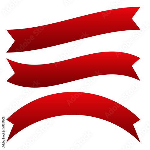 Banner, ribbon horizontal shape, design element