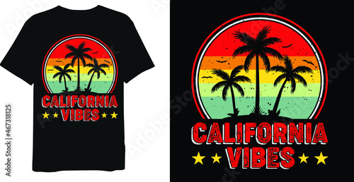 Summer retro vintage t-shirt design