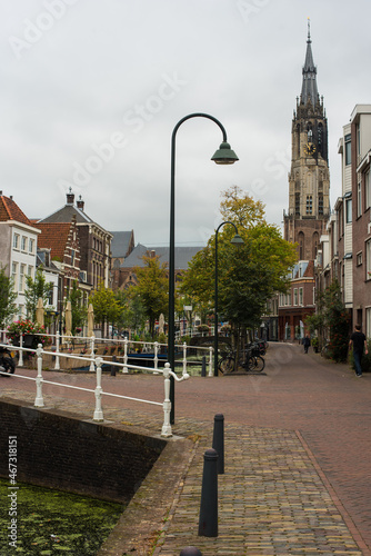 The historic district in the old dutch city