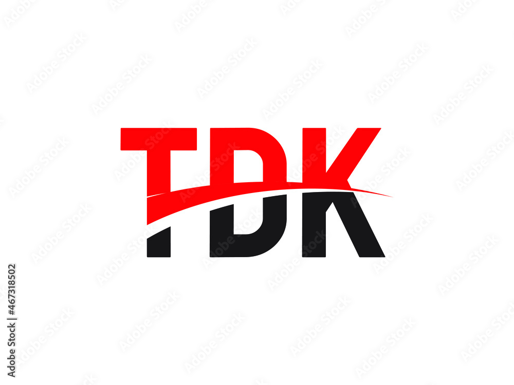 Fototapeta premium TDK Letter Initial Logo Design Vector Illustration