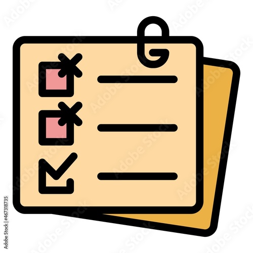 To do list agitation icon. Outline to do list agitation vector icon color flat isolated