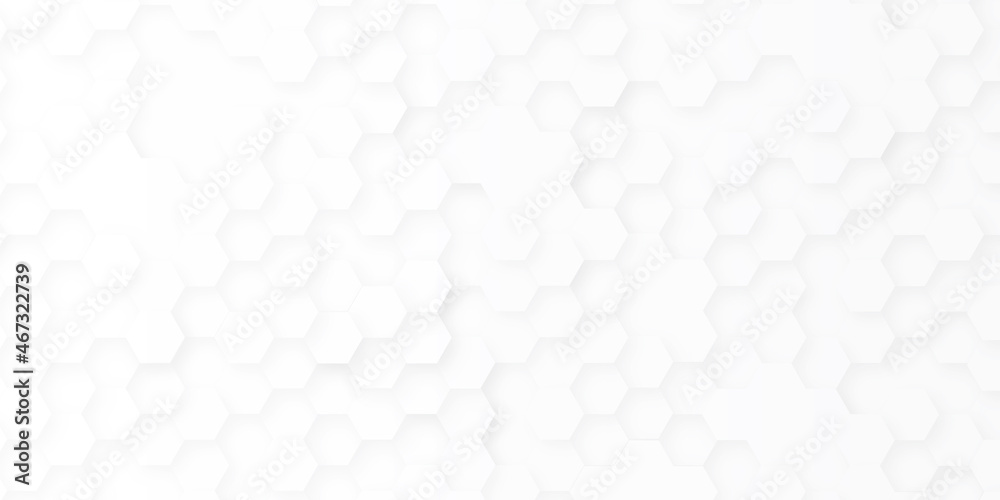 geometric modern stylist 3d Embossed hexagon honeycomb white Background  with hexagon shapes. technological white vector wallpaper with hexagon grid  for making cover,wallpaper,decoration and design. Stock Vector | Adobe Stock