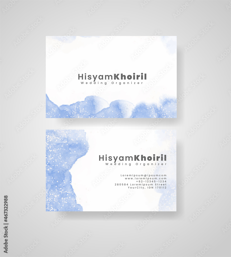 Beautiful business card template with watercolor Beautiful business card template with watercolor