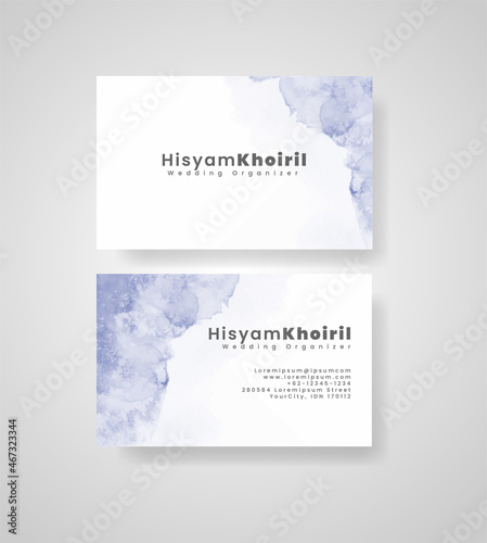 Beautiful business card template with watercolor © REZI