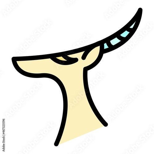 Springbok gazelle icon. Outline springbok gazelle vector icon color flat isolated