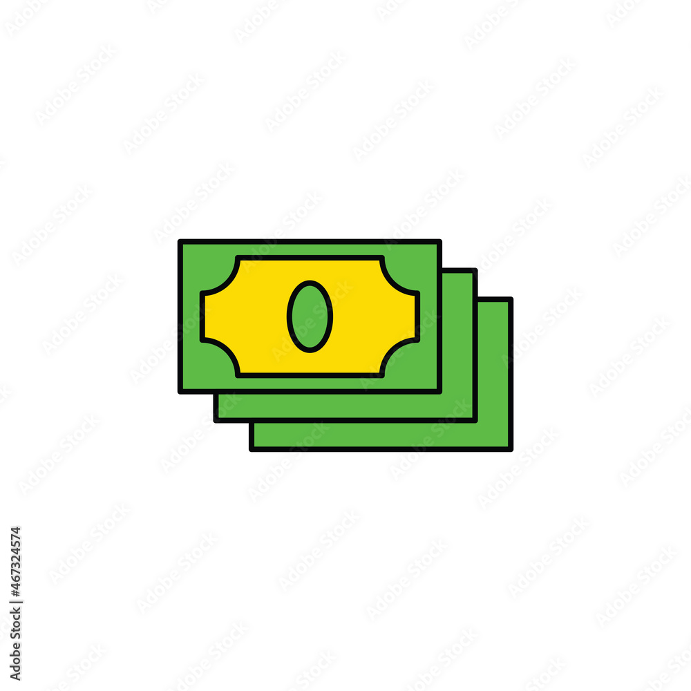 Money icon vector design flat Money icon vector design flat