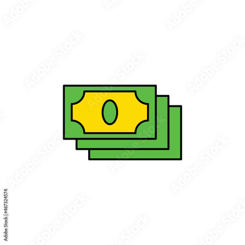 Money icon vector design flat