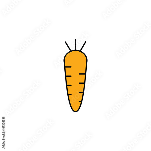 Carrot icon vector design flat