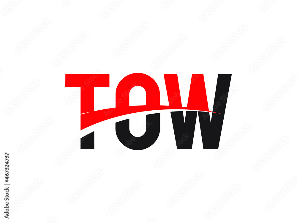 TOW Letter Initial Logo Design Vector Illustration