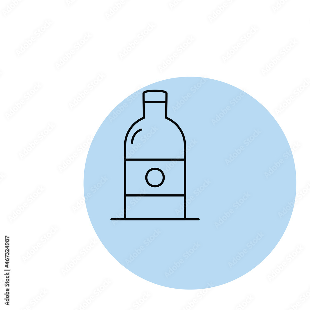 Bottle icon vector design flat Bottle icon vector design flat