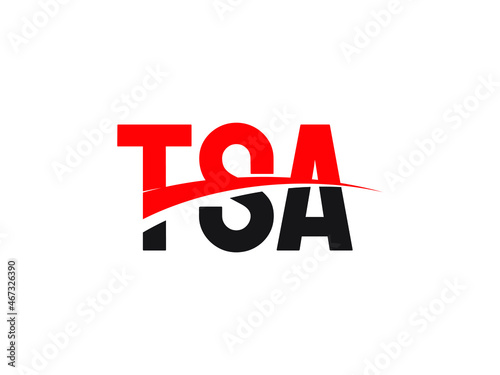 TSA Letter Initial Logo Design Vector Illustration
