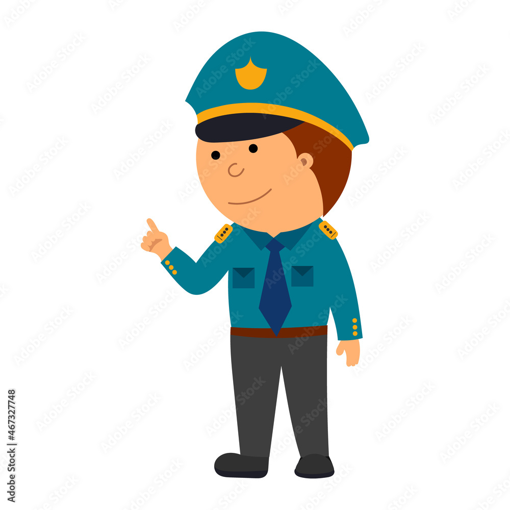 illustration of a police vector isolated on a white background