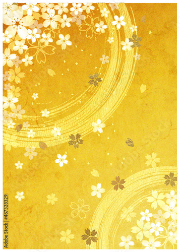 金箔桜_和柄模様_背景