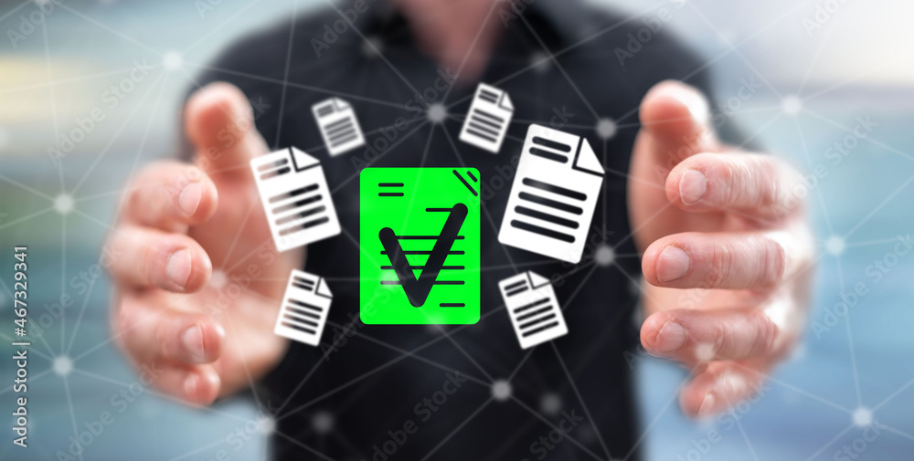 Obraz premium Concept of document validation