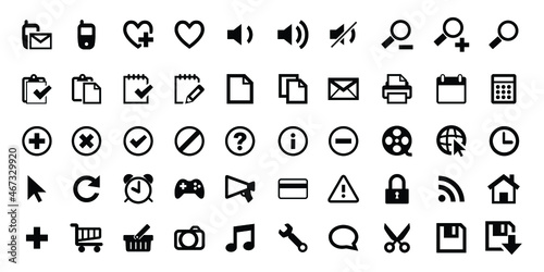 multimedia icon symbol set