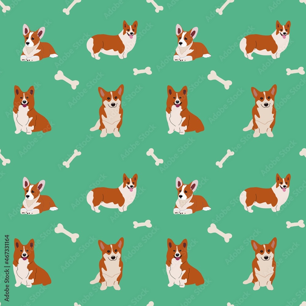 Fototapeta seamless pattern with animals