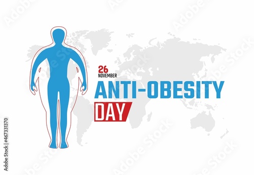 vector graphic of anti-obesity day good for anti-obesity day celebration. flat design. flyer design.flat illustration.