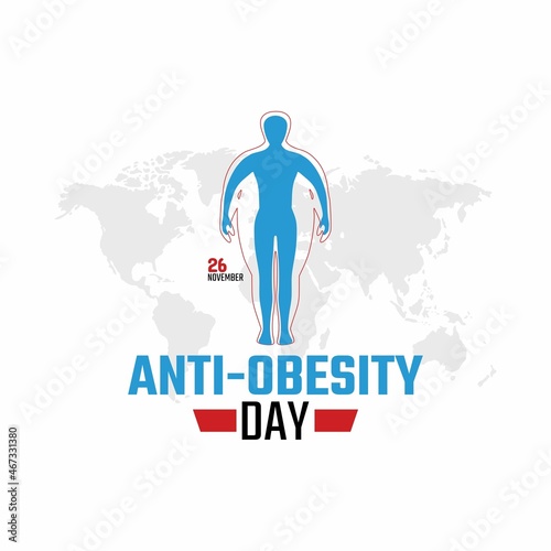 vector graphic of anti-obesity day good for anti-obesity day celebration. flat design. flyer design.flat illustration.