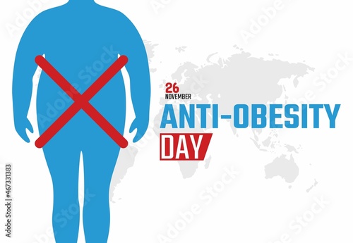 vector graphic of anti-obesity day good for anti-obesity day celebration. flat design. flyer design.flat illustration.
