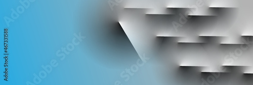 Abstract shadow wallpaper. Solid lines peeking out from behind the white canvas curtain. Objects pop up from back screen.