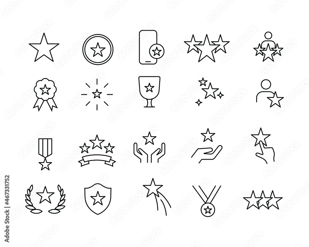 collection set of various icons related to awarding stuff. the icons collection that is suitable for any design. collection set of various icons related to awarding stuff. the icons collection that is suitable for any design.