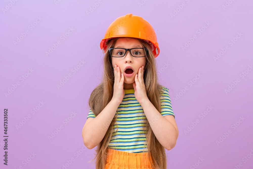 The little girl is very surprised by the upcoming repairs in her nursery.