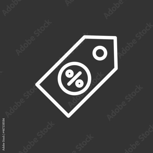 Discount Tag Line Inverted Vector Icon Design