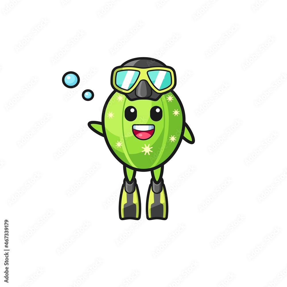 the cactus diver cartoon character the cactus diver cartoon character