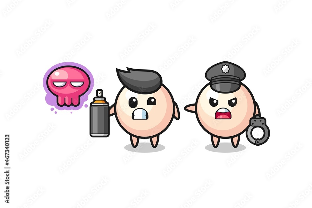 pearl cartoon doing vandalism and caught by the police pearl cartoon doing vandalism and caught by the police