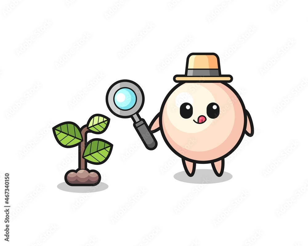 Fototapeta premium cute pearl herbalist researching a plants