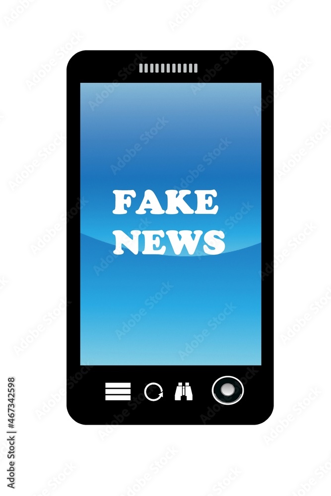 Fake news dans un téléphone portable Fake news dans un téléphone portable