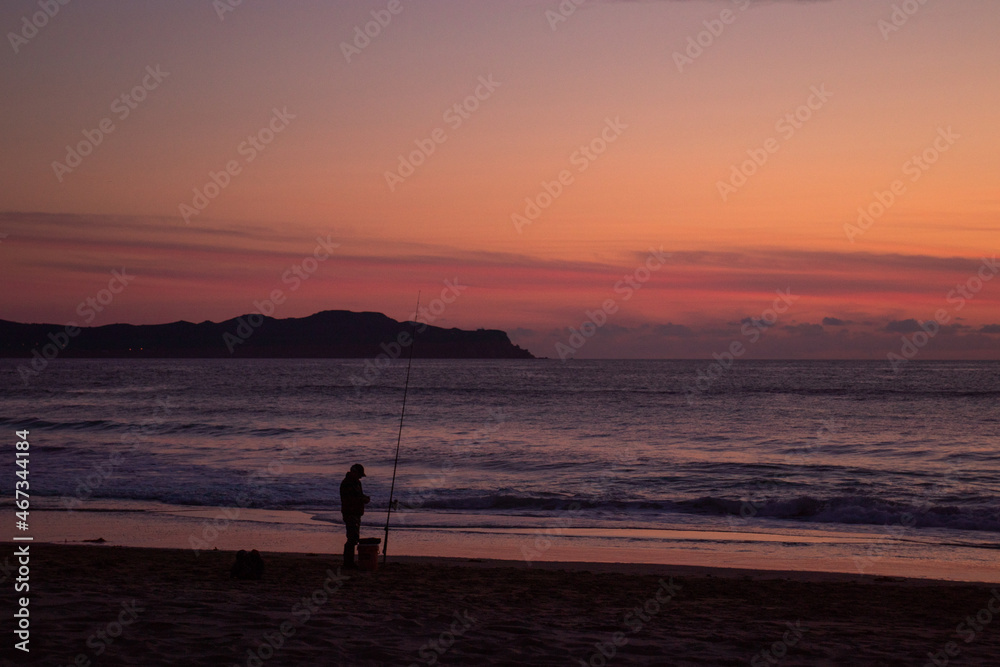 Pescador al atardecer