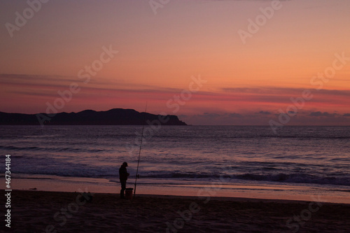 Pescador al atardecer