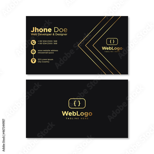 Golden Black Business Card