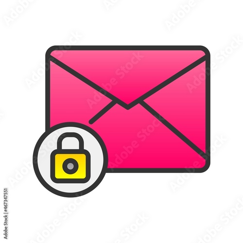 Mail Filled Gradient Vector Icon Design