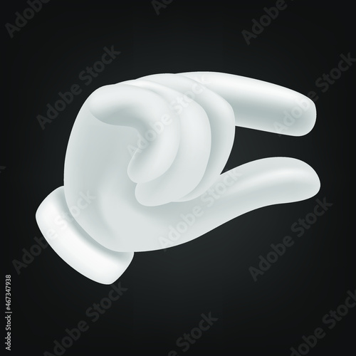 Pinching Hand Cartoon Glove Emoji Icon Illustration Sign. Human Gesture Vector Symbol Design Vector Clip Art.