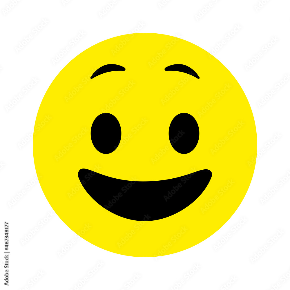 Smiley face. Emoji icon vector. Emoticon sign. Positive emotions. Vector illustration.