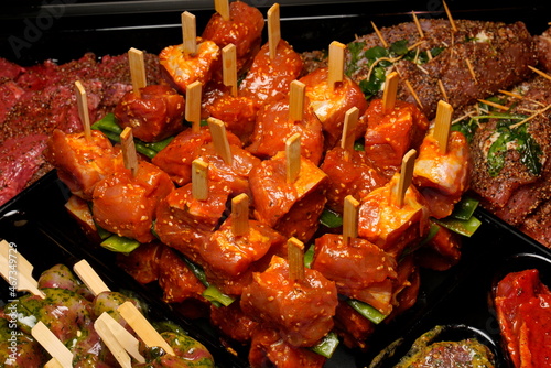 Obraz na płótnie Grillspieße Geflügel w salonie