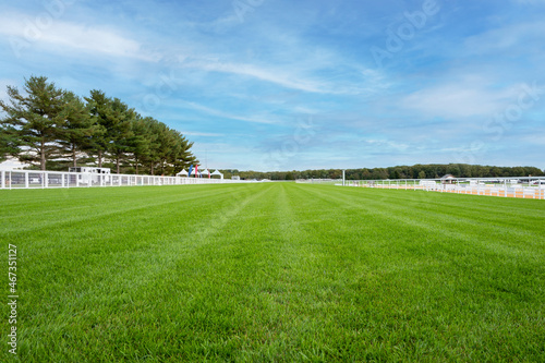 Fotografiet Empty horse racing track as sport background