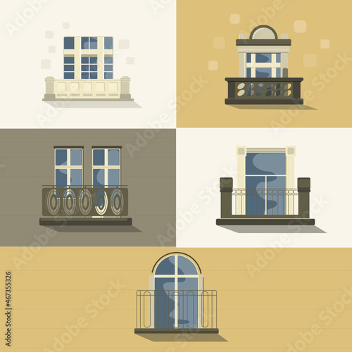 set of windows