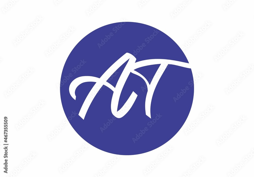 Unique shape of AT initial letter Unique shape of AT initial letter