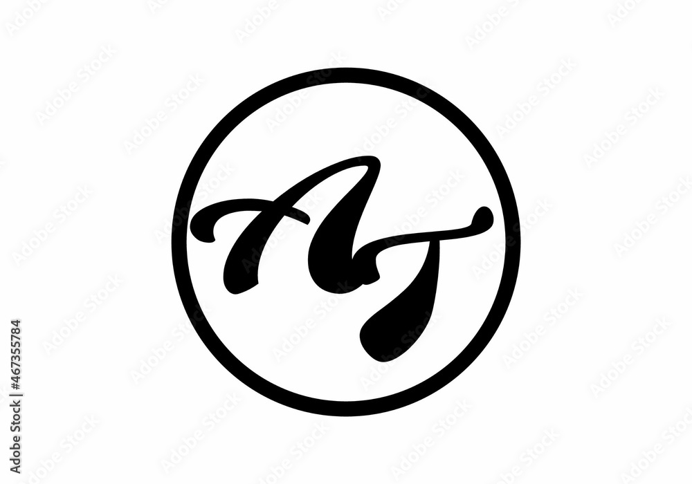 Unique shape of AT initial letter Unique shape of AT initial letter