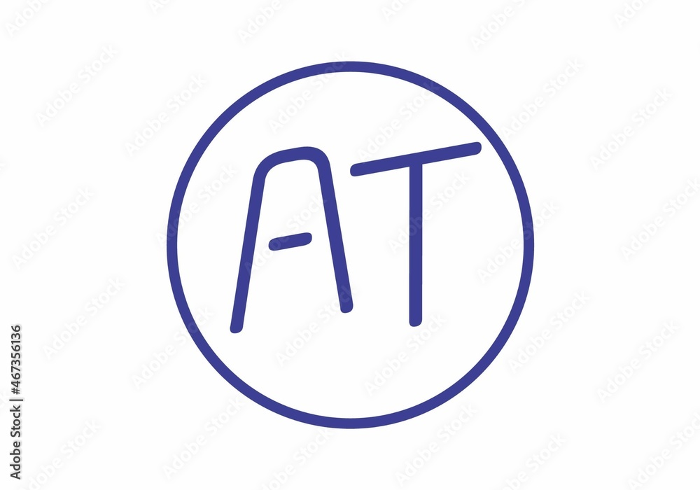 Unique shape of AT initial letter Unique shape of AT initial letter