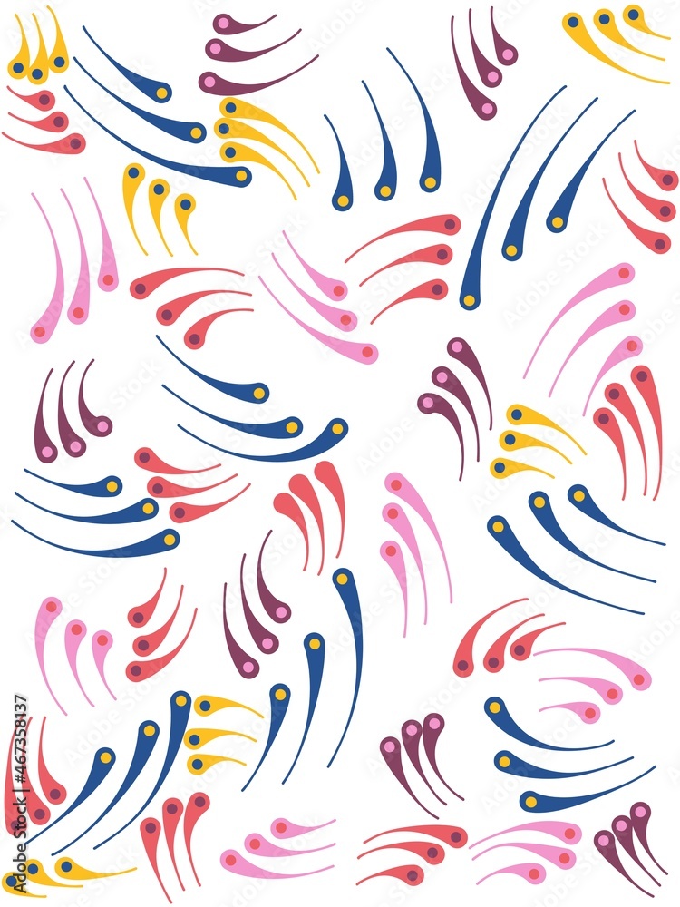 pattern with birds and flowers. Digital art illustration pattern with birds and flowers. Digital art illustration