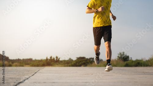 runners running on the road for training