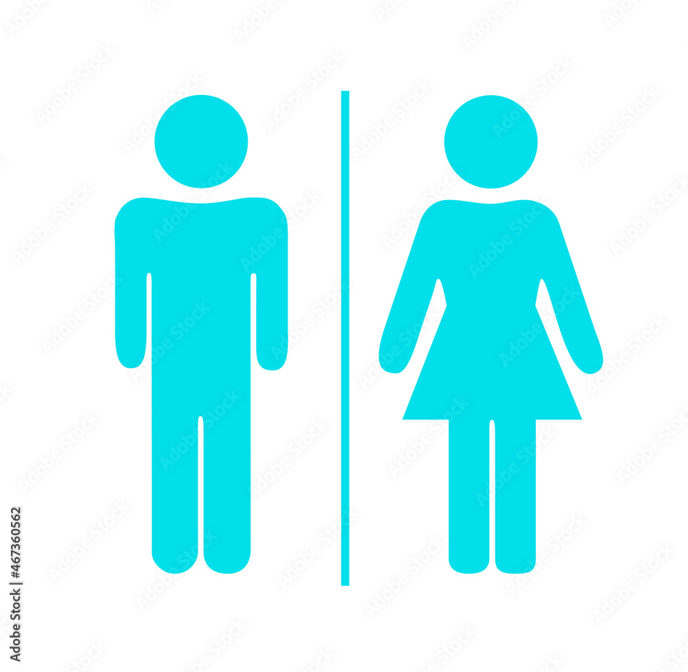 WC sign icon. Toilets Icon Unisex.Toilet symbol. Vector man and woman ...