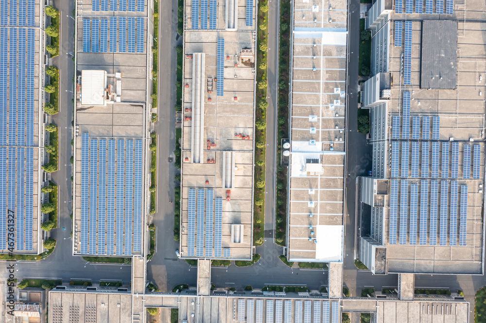 solar panels on factory rooftop solar panels on factory rooftop