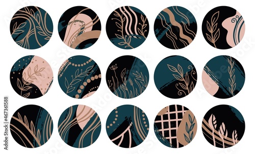 Stories highlights, social media avatars icons