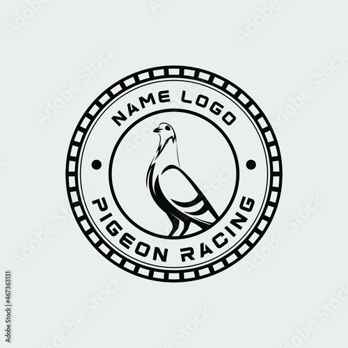 Pigeon bird logo design vector